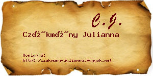 Czékmány Julianna névjegykártya