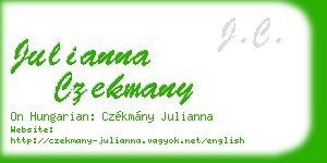 julianna czekmany business card